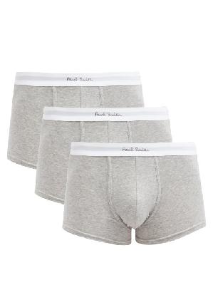 Paul Smith - Set Of Three Cotton-blend Jersey Boxer Briefs - Mens - Grey - S