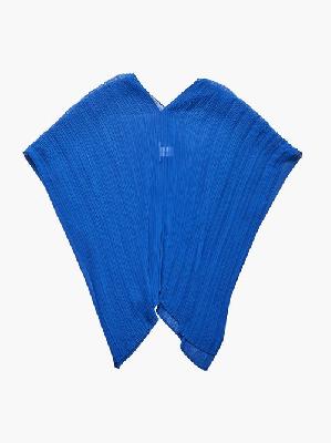 Pleats Please Issey Miyake - Madame Technical-pleated Multi-way Scarf Top - Womens - Royal Blue - ONE SIZE