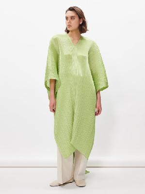 Pleats Please Issey Miyake - Madame Multi-way Technical-pleated Scarf Top - Womens - Light Green - ONE SIZE