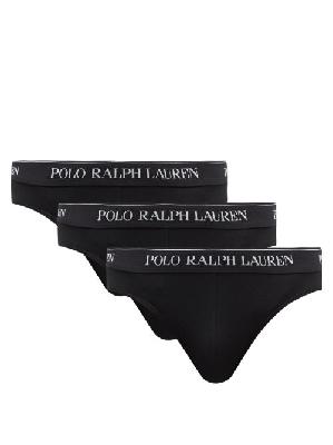 Polo Ralph Lauren - Pack Of Three Logo-jacquard Briefs - Mens - Black - S