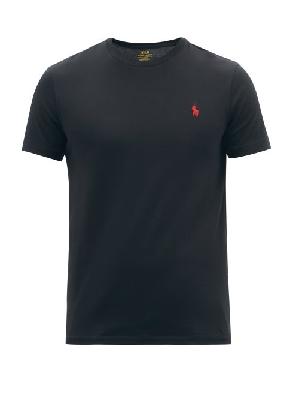 Polo Ralph Lauren - Logo-embroidered Cotton-jersey T-shirt - Mens - Black - M
