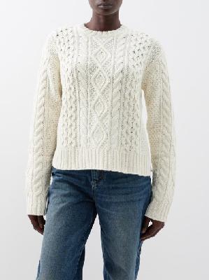Polo Ralph Lauren - Aran Wool-blend Sweater - Womens - Cream - L