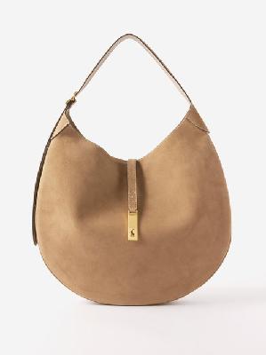 Polo Ralph Lauren - Polo Id Medium Suede Shoulder Bag - Womens - Beige - ONE SIZE