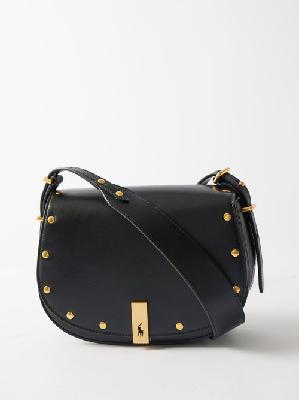 Polo Ralph Lauren - Polo Id Studded Leather Cross-body Bag - Womens - Black - ONE SIZE