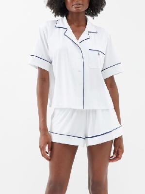 Polo Ralph Lauren - Piped Cotton-blend Jersey Pyjamas - Womens - White - L
