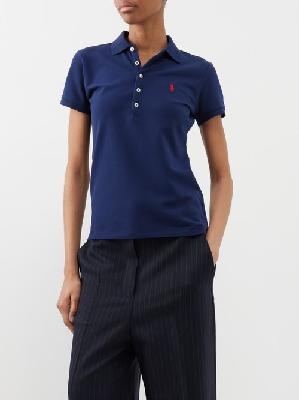 Polo Ralph Lauren - Julie Slim-fit Cotton-piqué Polo Shirt - Womens - Navy - L