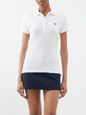 Polo Ralph Lauren - Julie Cotton-blend Piqué Polo Shirt - Womens - White - M