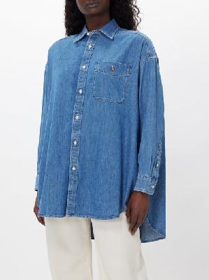 Polo Ralph Lauren - Oversized Denim Shirt - Womens - Blue - L