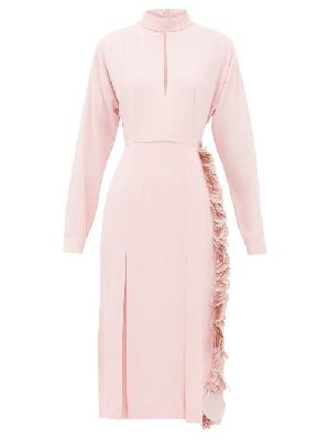 Prada - Paillette-trimmed Crepe Dress - Womens - Pink - 36 IT