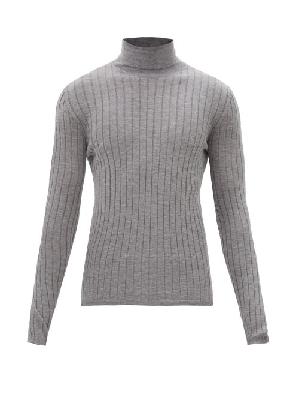 Prada - Ribbed Cashmere High-neck Sweater - Mens - Grey - 46 EU/IT