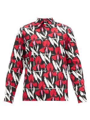 Prada - Floral-print Cotton-poplin Shirt - Mens - Red Multi - 38 EU