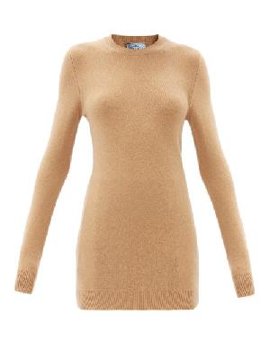 Prada - Round-neck Cashmere-blend Sweater - Womens - Beige - 40 IT