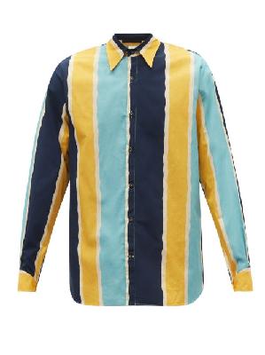 Prada - Striped Cotton-poplin Shirt - Mens - Multi - XS