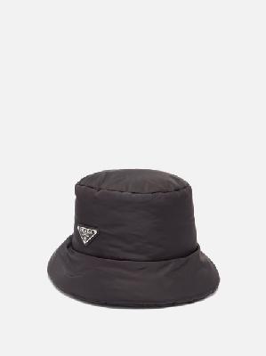 Prada - Triangle Logo-plaque Nylon Bucket Hat - Mens - Black - S