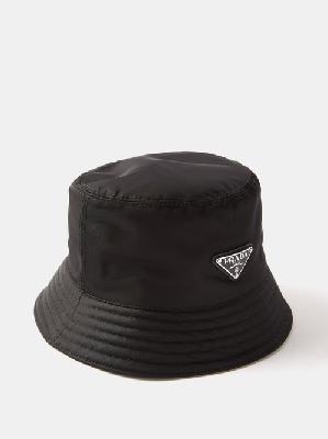 Prada - Triangle Logo-plaque Nylon Bucket Hat - Mens - Black - L