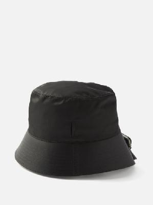 Prada - Triangle-logo Zip-pouch Nylon Bucket Hat - Mens - Black - M