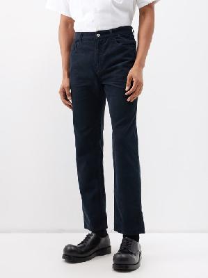 Prada - Corduroy Straight-leg Trousers - Mens - Dark Blue - 30 UK/US