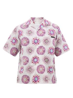 Prada - Tie Dye-print Cotton Shirt - Mens - Pink - XS