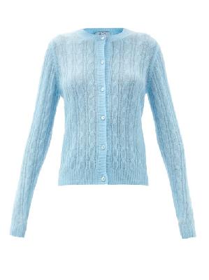 Prada - Cable-knit Cardigan - Womens - Blue - 36 IT