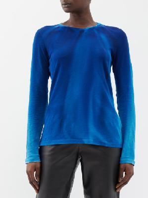 Proenza Schouler - Ice Dyed Cotton-jersey T-shirt - Womens - Blue - S
