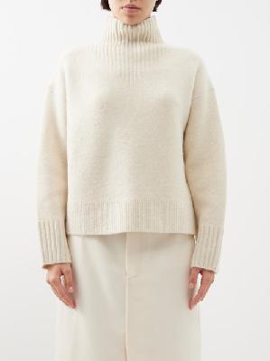 Proenza Schouler - Lofty Cashmere High Neck Sweater - Womens - Ecru - M