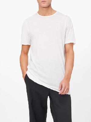 Rick Owens Drkshdw - Twisted-edge Cotton-jersey T-shirt - Mens - White - L