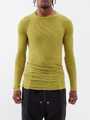 Rick Owens - Ribbed-jersey Long-sleeved T-shirt - Mens - Lime Green