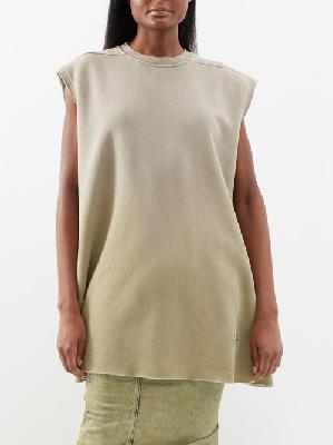 Moncler + Rick Owens - Gradient Cotton-blend Jersey T-shirt - Womens - Grey - M