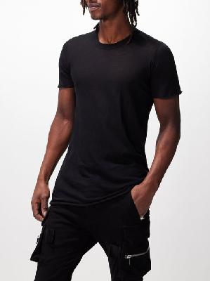 Rick Owens - Raised-seam Cotton T-shirt - Mens - Black - L