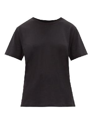 Saint Laurent - Step-hem Cotton-jersey T-shirt - Womens - Black