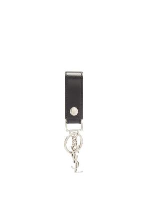 Saint Laurent - Ysl-monogram Leather Keychain - Mens - Black
