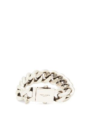Saint Laurent - Curb Chain Bracelet - Womens - Silver - L