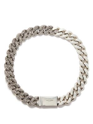 Saint Laurent - Crystal-embellished Curb-chain Necklace - Womens - Crystal - M