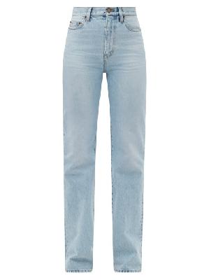 Saint Laurent - Janice High-rise Straight-leg Jeans - Womens - Light Denim - 26