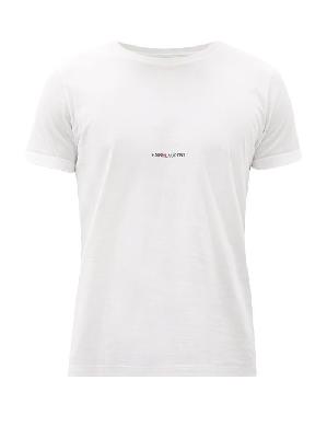 Saint Laurent - Logo-print Cotton T-shirt - Mens - White
