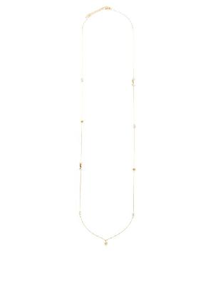 Saint Laurent - Ysl Crystal Necklace - Womens - Gold - ONE SIZE