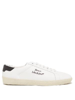 Saint Laurent - Court Classic Sl/06 Embroidered Leather Trainers - Mens - White - 39.5 EU