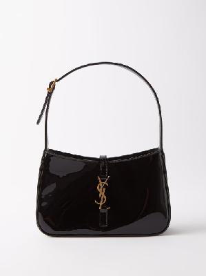 Saint Laurent - Le 5 À 7 Patent-leather Shoulder Bag - Womens - Black - ONE SIZE