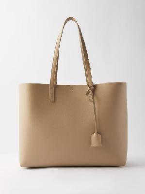 Saint Laurent - Shopping Leather Tote Bag - Womens - Beige - ONE SIZE