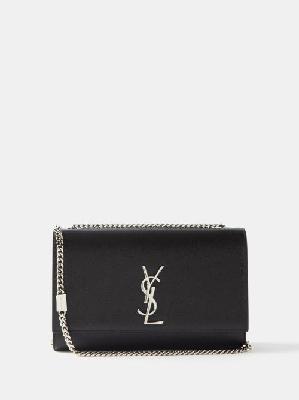 Saint Laurent - Kate Medium Ysl-logo Leather Cross-body Bag - Womens - Black - ONE SIZE