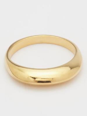 Saint Laurent - Curved-band Ring - Womens - Yellow Gold