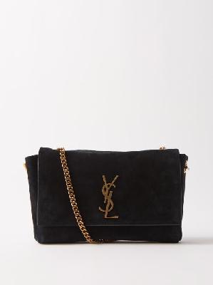 Saint Laurent - Kate Reversible Suede And Leather Shoulder Bag - Womens - Black - ONE SIZE
