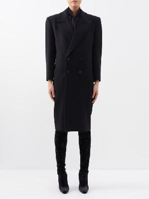 Saint Laurent - Double-breasted Cashmere Coat - Womens - Black - 34 FR