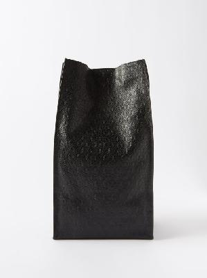 Saint Laurent - Deli Logo-debossed Leather Bag - Mens - Black - ONE SIZE