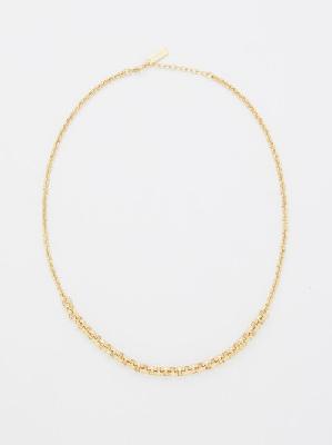 Saint Laurent - Cable Short Necklace - Womens - Yellow Gold - ONE SIZE