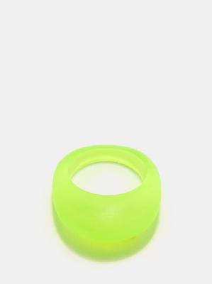 Saint Laurent - High Arty Domed Resin Ring - Womens - Yellow - 6