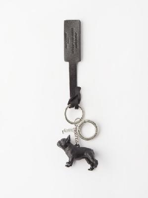 Saint Laurent - Pepe Sterling-silver And Leather Key Ring - Mens - Silver - ONE SIZE