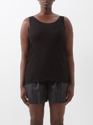 Saint Laurent - Scoop-neck Modal-blend Tank Top - Womens - Black