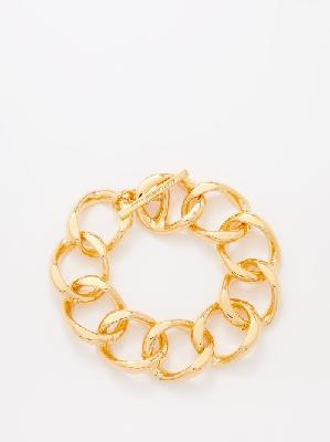 Saint Laurent - Curb-chain Bracelet - Womens - Yellow Gold - S