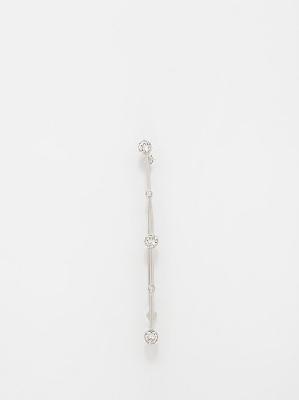Saint Laurent - Crystal-embellished Metal Tie Pin - Mens - Silver - ONE SIZE